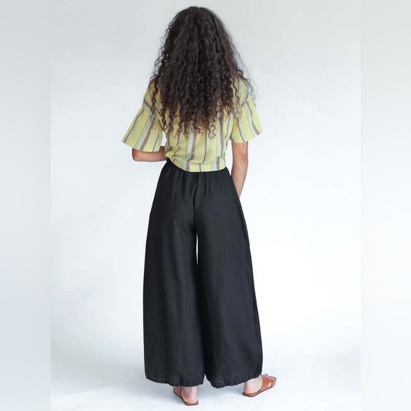 🆕 Selva / Negra Rita Pant Black 100% Linen Size 14 * Discontinued - Picture 15 of 16